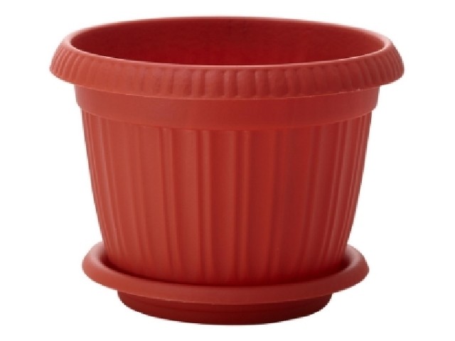 Горшок для цветов Таити д 420 мм с подставкой №8 терракотовый 41042/5